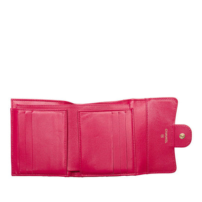 Top Quality Chanel Caviar Skin Matelasse Coco Mark Classic Small Flap Wallet