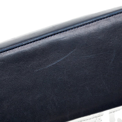 Top Quality Chanel Vintage Matrasse Chain Shoulder Bag Navy White Lambskin