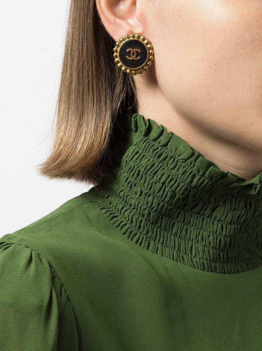 Top Quality Chanel Clip-on Button Earrings