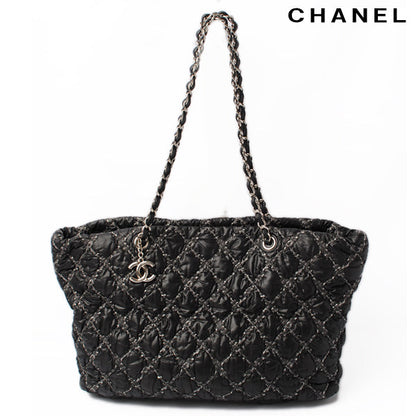 Top Quality Chanel Quilted Chain Shoulder Bag Paris-Biarritz Black/Silver