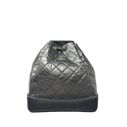 Top Quality Chanel Top Quality Chanel Aged Calfskin Quilted Small Gabrielle Backpack Black - Black