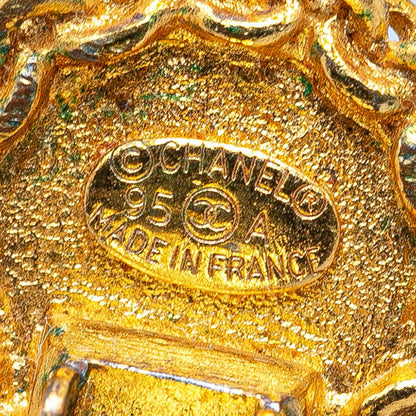 Top Quality Chanel Vintage Coco Mark Earrings Gold