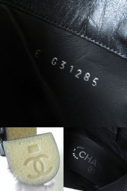 Top Quality Chanel Leather Short Boots Black 37C