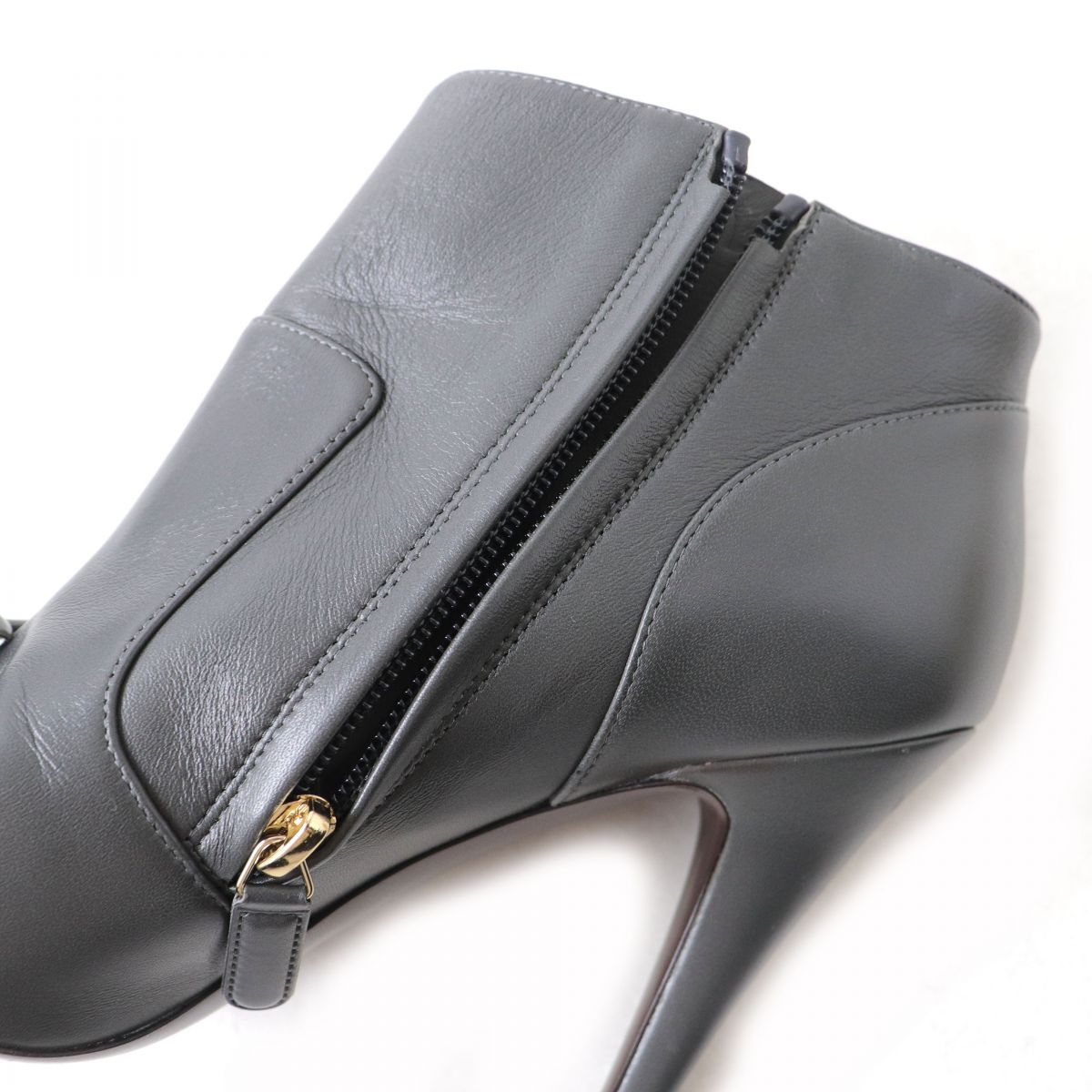 Top Quality Chanel Camellia COCO Mark Leather Ankle Boots 38