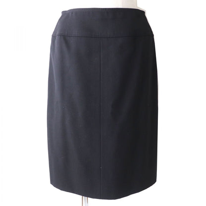 Top Quality Chanel Vintage Wool Skirt Black 38