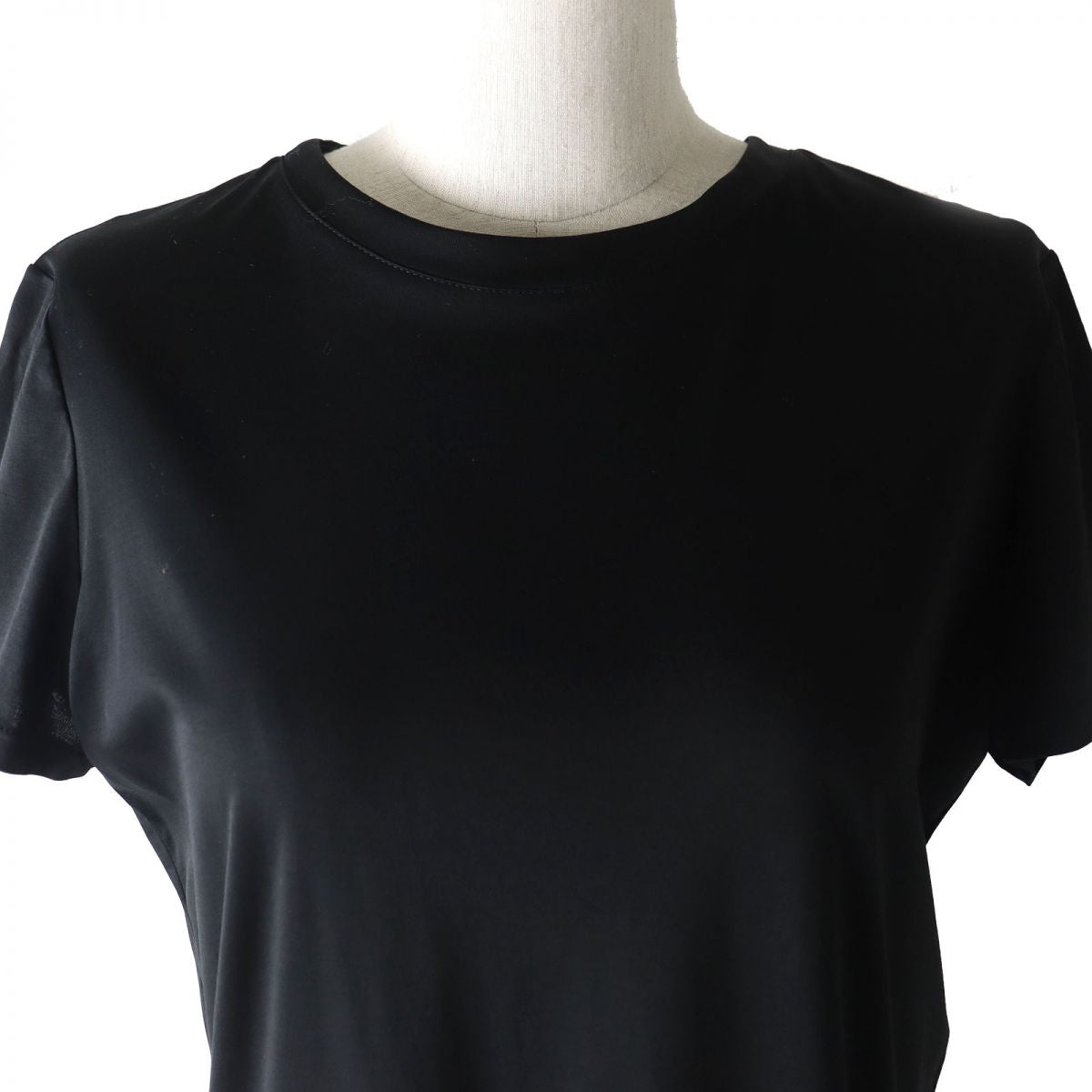 Top Quality Chanel Cotton Short Sleeve Dress Black M