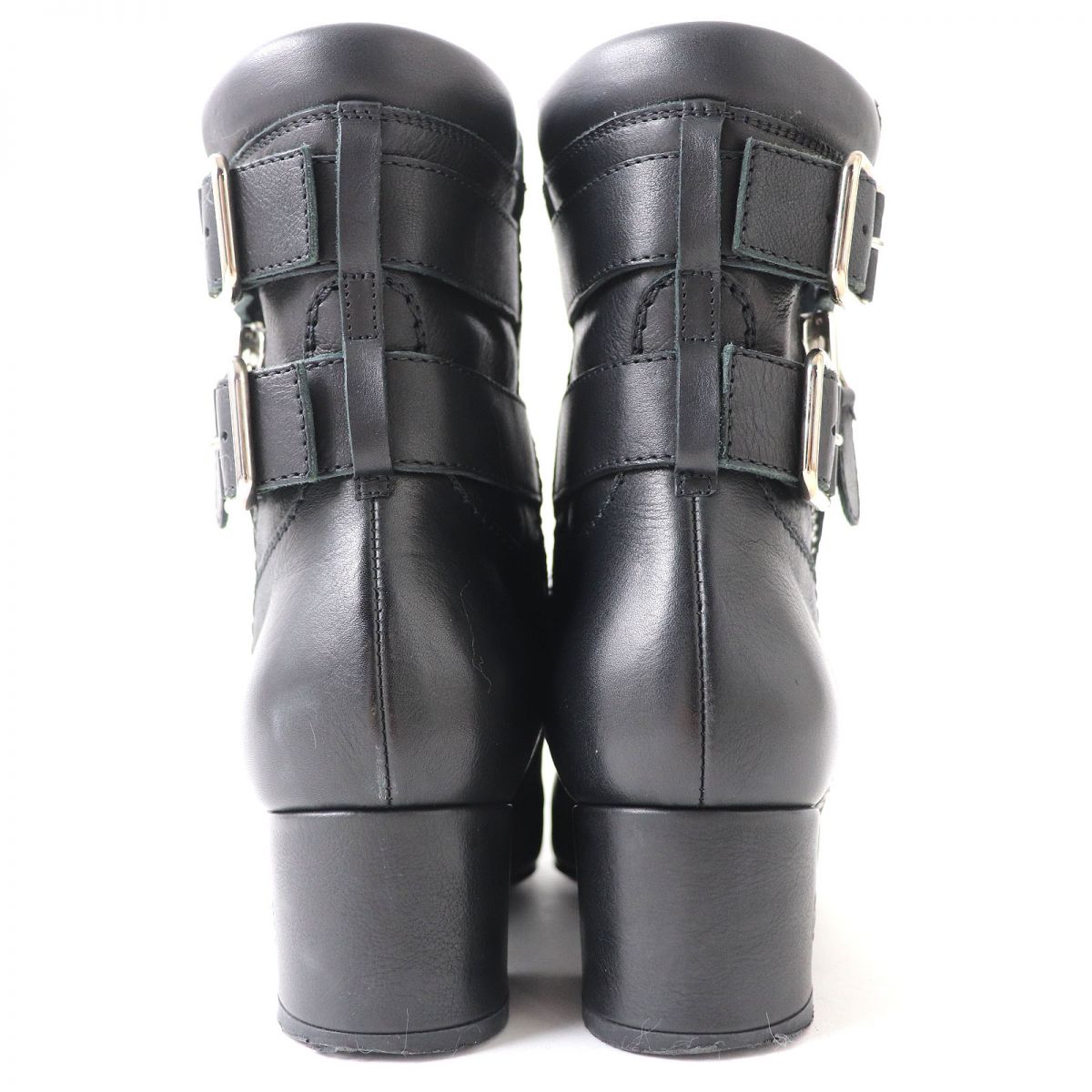 Top Quality Chanel Leather COCO Mark Strap Zip Boots Black