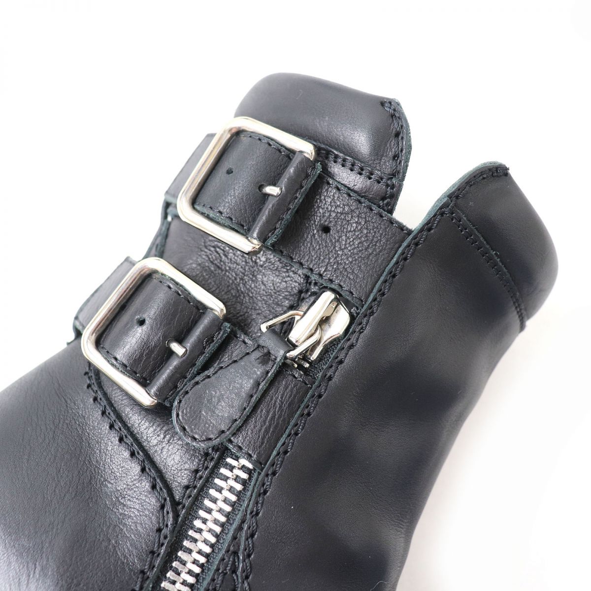 Top Quality Chanel Leather COCO Mark Strap Zip Boots Black