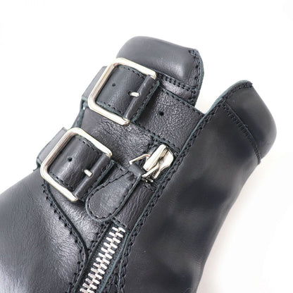 Top Quality Chanel Leather COCO Mark Strap Zip Boots Black