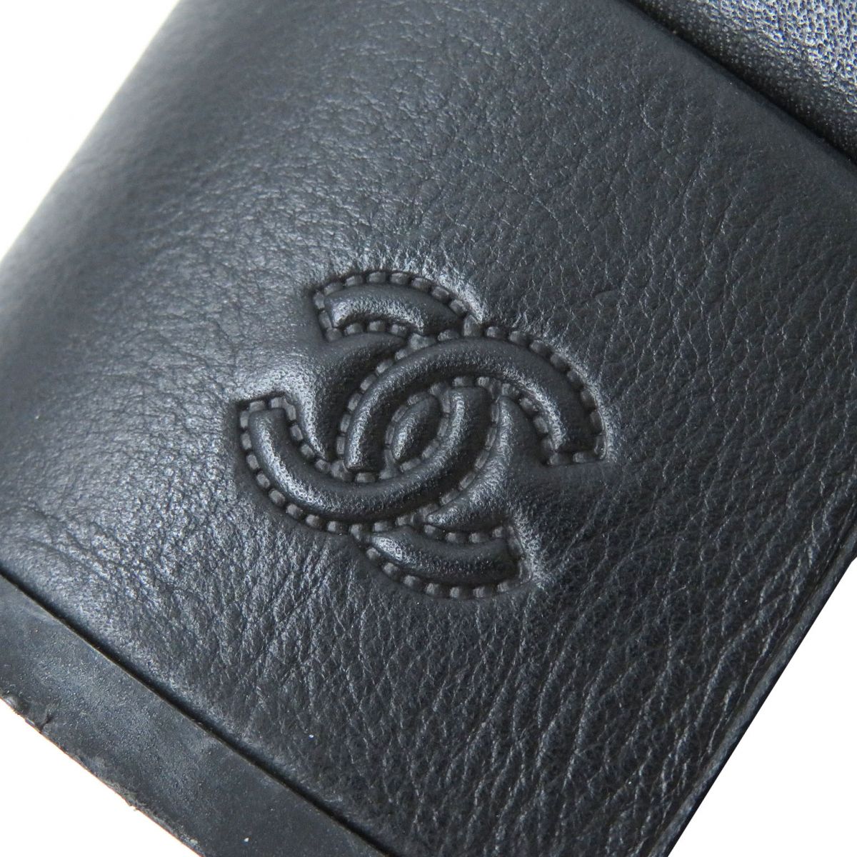 Top Quality Chanel Leather COCO Mark Strap Zip Boots Black