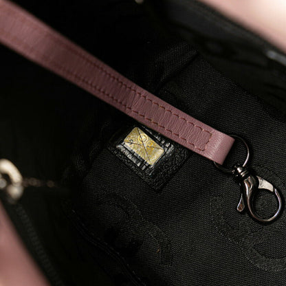 Top Quality Chanel Cambon Line Leather Handbag Pink Black