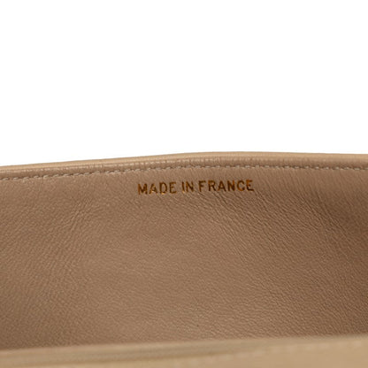 Top Quality Chanel Vintage Flap Shoulder Bag Lambskin Beige Ladies