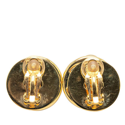 Top Quality Chanel Vintage Coco Mark Turnlock Earrings Gold Plated