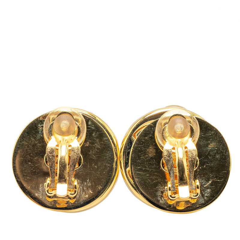 Top Quality Chanel Vintage Coco Mark Turnlock Earrings Gold Plated