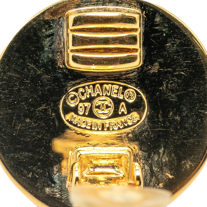 Top Quality Chanel Vintage Coco Mark Turnlock Earrings Gold Plated