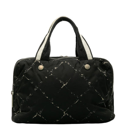 Top Quality Chanel Travel Line Boston Bag Handbag Nylon/Vinyl Black Ladies