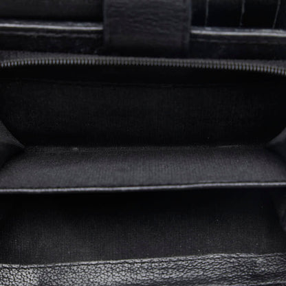Top Quality Chanel CAMERIA COCOMARK Folding Wallet Black Leather  CHANEL