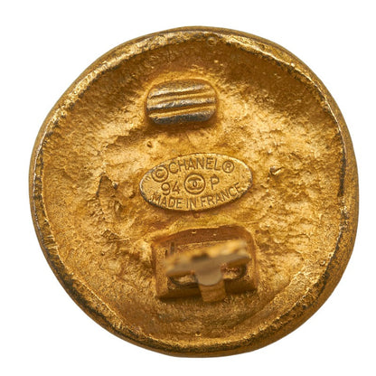 Top Quality Chanel Vintage Cocomark Round Stamp Earring Gold  Ladies Top Quality Chanel (. Paris)