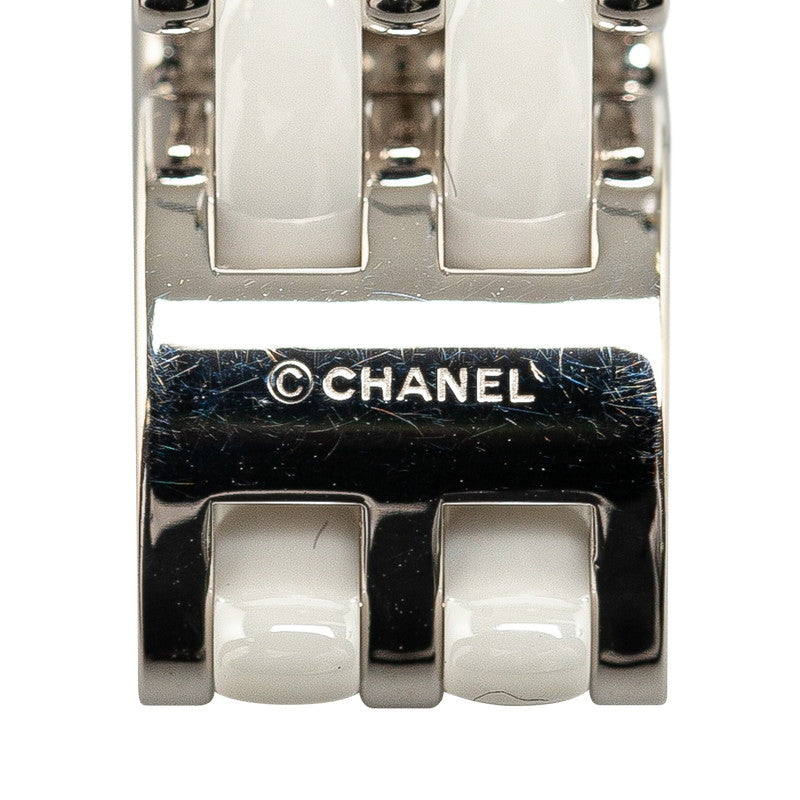 Top Quality Chanel White Gold Ceramic Ring #49