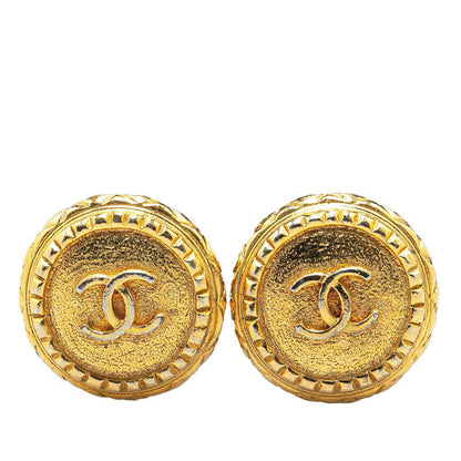 Top Quality Chanel Vintage Coco Mark Earrings Gold Plated