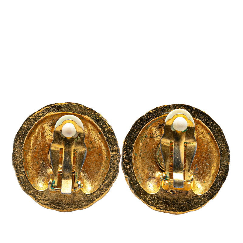 Top Quality Chanel Vintage Coco Mark Earrings Gold Plated