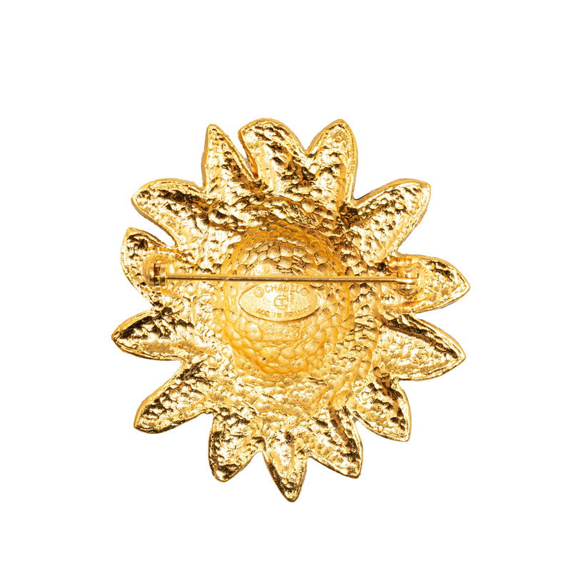 Top Quality Chanel Lion Sun Motif Brooch Gold Plated