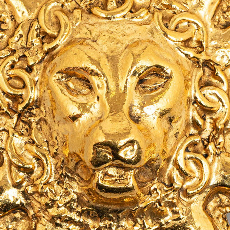 Top Quality Chanel Lion Sun Motif Brooch Gold Plated