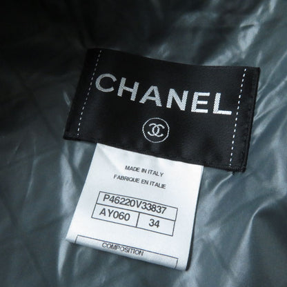 Top Quality Chanel Silk Blend Stand Collar Short Sleeve Jacket
