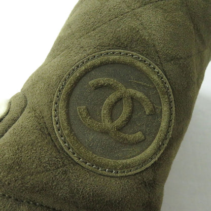 Top Quality Chanel Shearling Boots G26557 Khaki Ivory