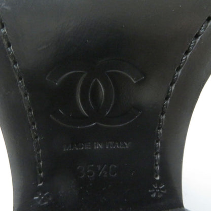Top Quality Chanel Leather Tweed Long Boots G39614 Black