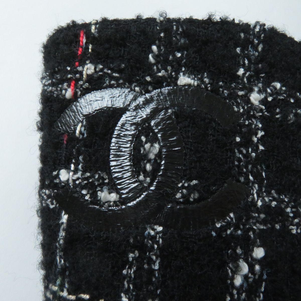 Top Quality Chanel Leather Tweed Long Boots G39614 Black