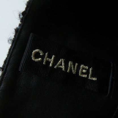 Top Quality Chanel Leather Tweed Long Boots G39614 Black