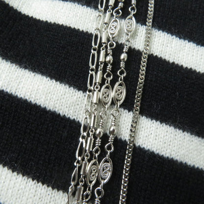 Top Quality Chanel Cashmere Beads Chain COCO Mark Knit