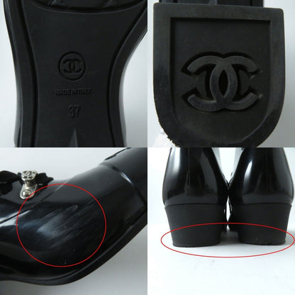 Top Quality Chanel COCO Mark Fur Lace-Up Rain Boots