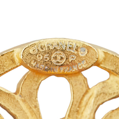 Top Quality Chanel Vintage Coco Mark Swing Earrings Gold Plated