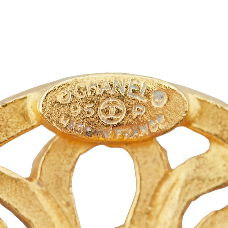 Top Quality Chanel Vintage Coco Mark Swing Earrings Gold Plated