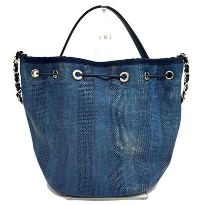 Top Quality Chanel Raffia Leather Drawstring Shoulder Bag A57536