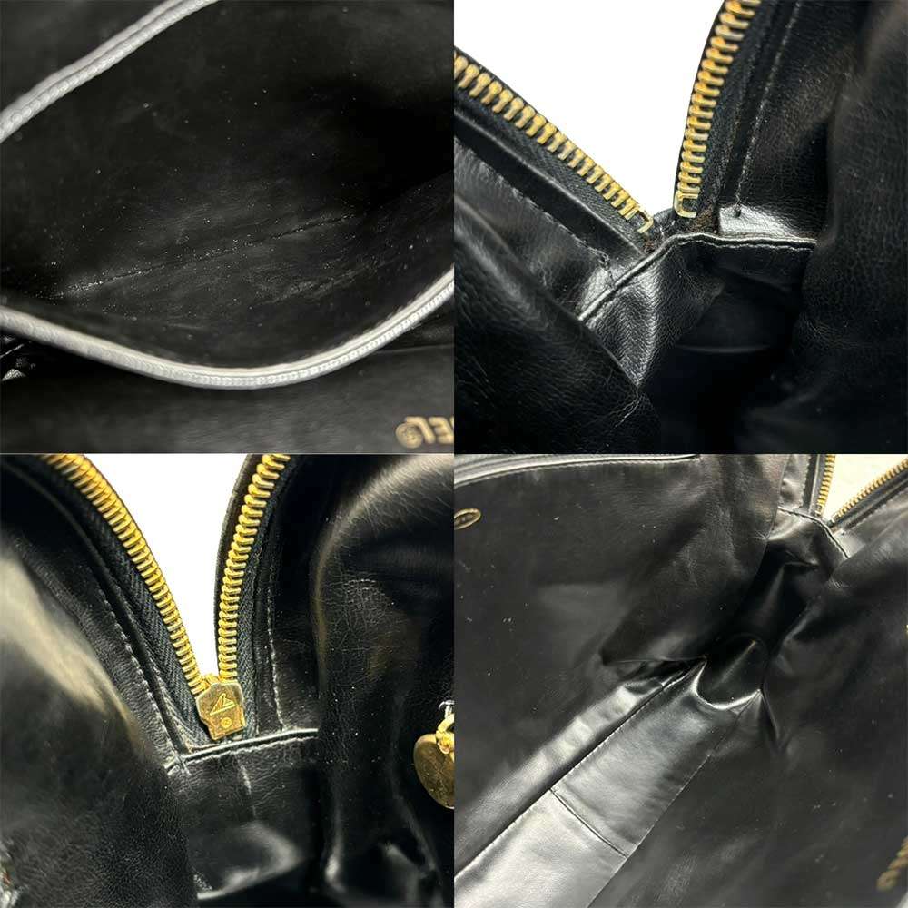 Top Quality Chanel Caviar Skin Handbag Chevron V Stitch Black Leather