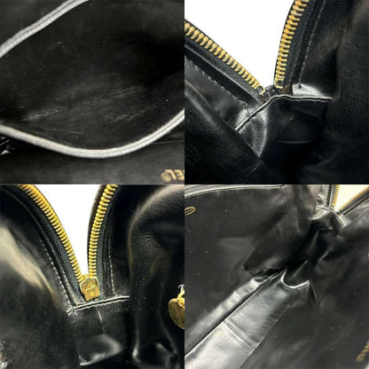 Top Quality Chanel Caviar Skin Handbag Chevron V Stitch Black Leather
