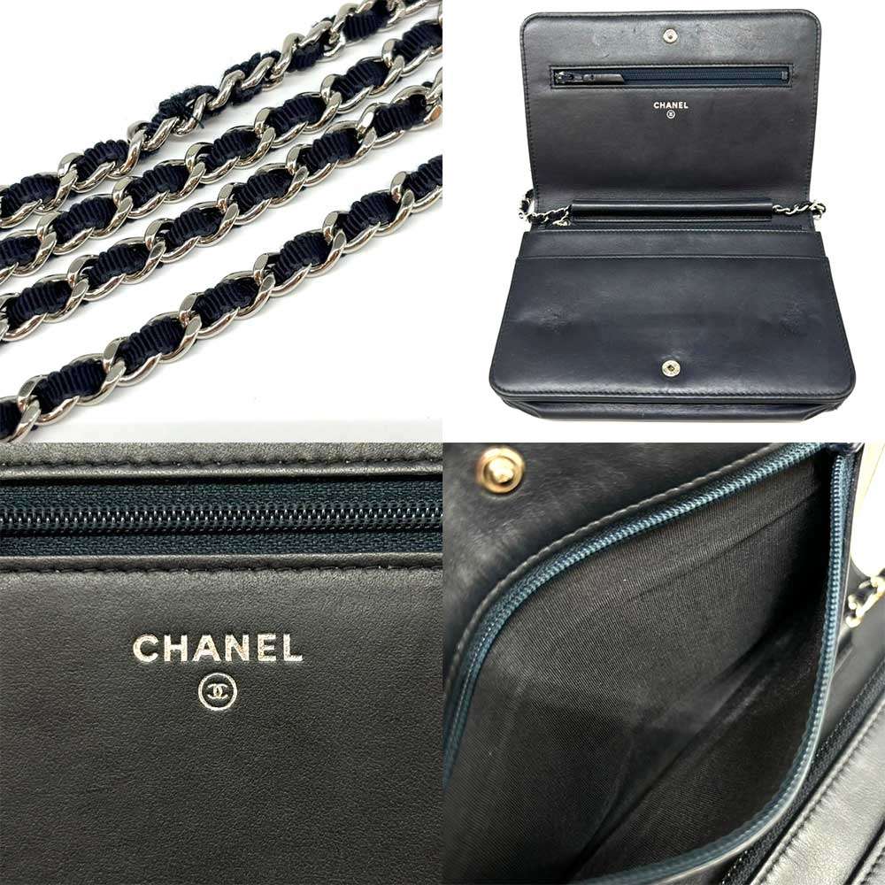 Top Quality Chanel Canvas Chain Wallet Deauville Flap Long Wallet