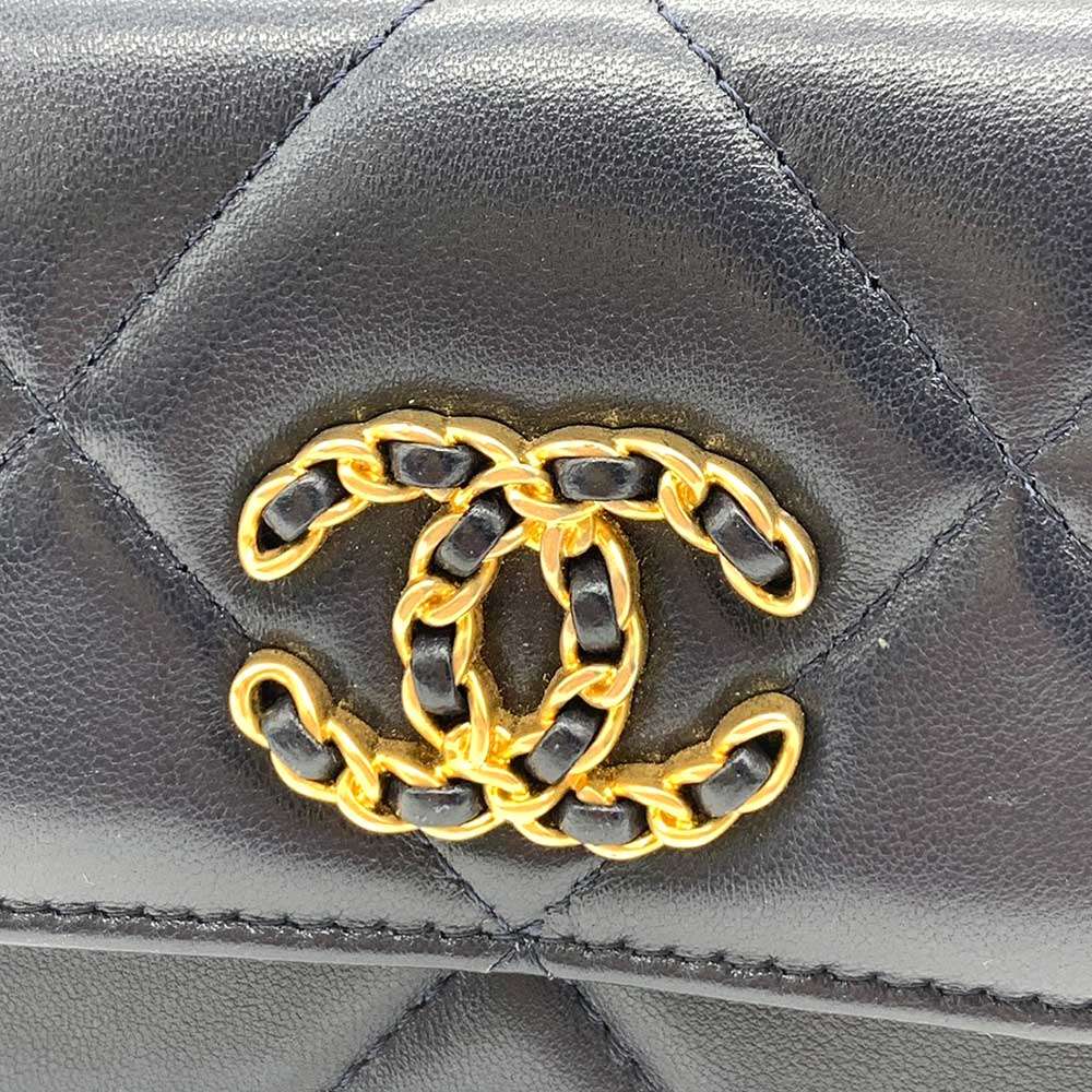 Top Quality Chanel Lambskin Flap Coin Purse Navy Crossbody