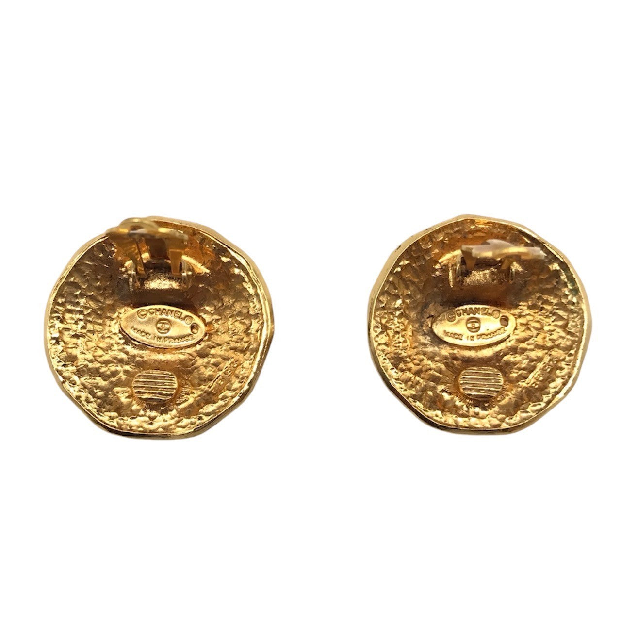 Top Quality Chanel Cambon Metal Vintage Earrings