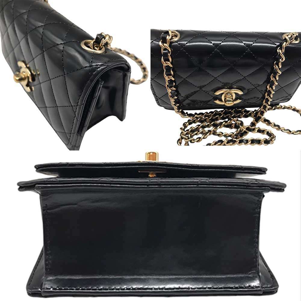 Top Quality Chanel Patent Mini Shoulder Bag Pouch