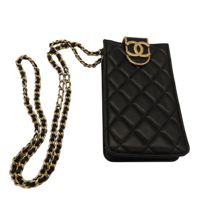 Top Quality Chanel Lambskin Coco Mark Phone Case Crossbody