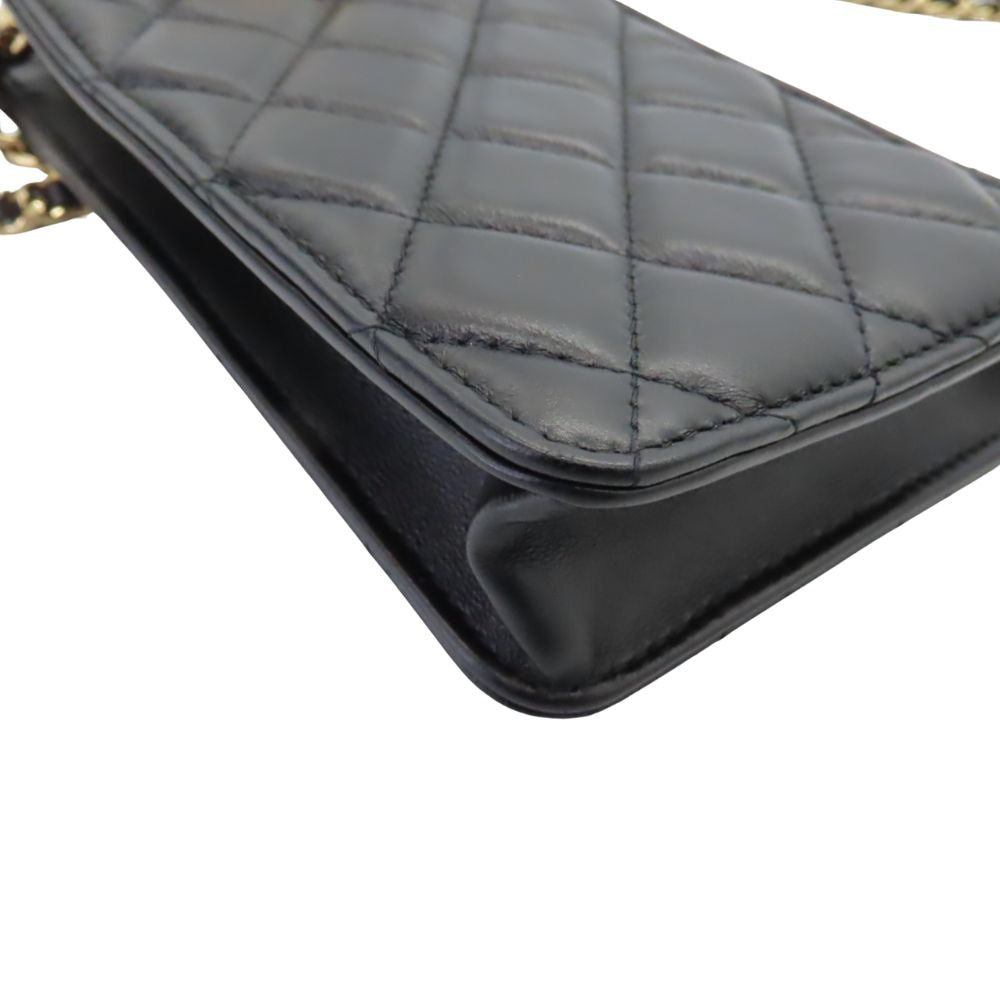 Top Quality Chanel Lambskin Coco Mark Phone Case Crossbody