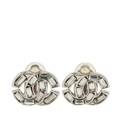 Top Quality Chanel Coco Mark Rhinestone Bucket Earrings