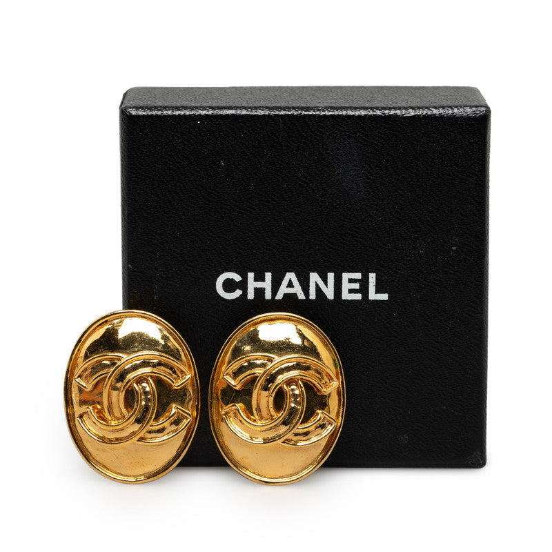Top Quality Chanel Vintage Coco Mark Earrings Gold Plated