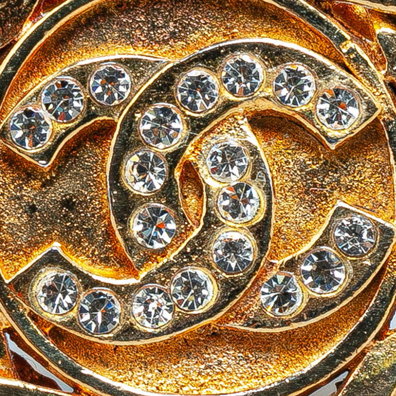 Top Quality Chanel Coco Mark Windmill Motif Rhinestone Clip Earrings