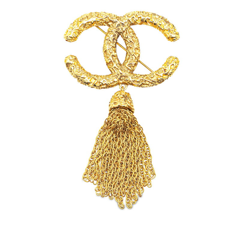 Top Quality Chanel Vintage Coco Mark Lava Tassel Brooch