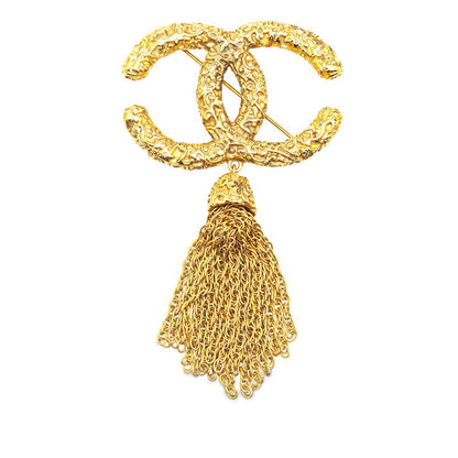 Top Quality Chanel Vintage Coco Mark Lava Tassel Brooch